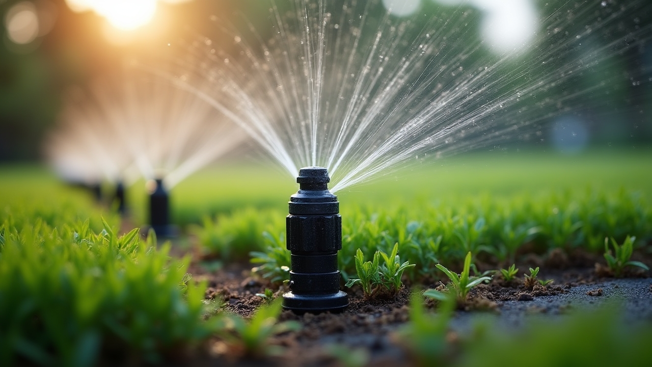 Advanced irrigation system integrated into a landscape design