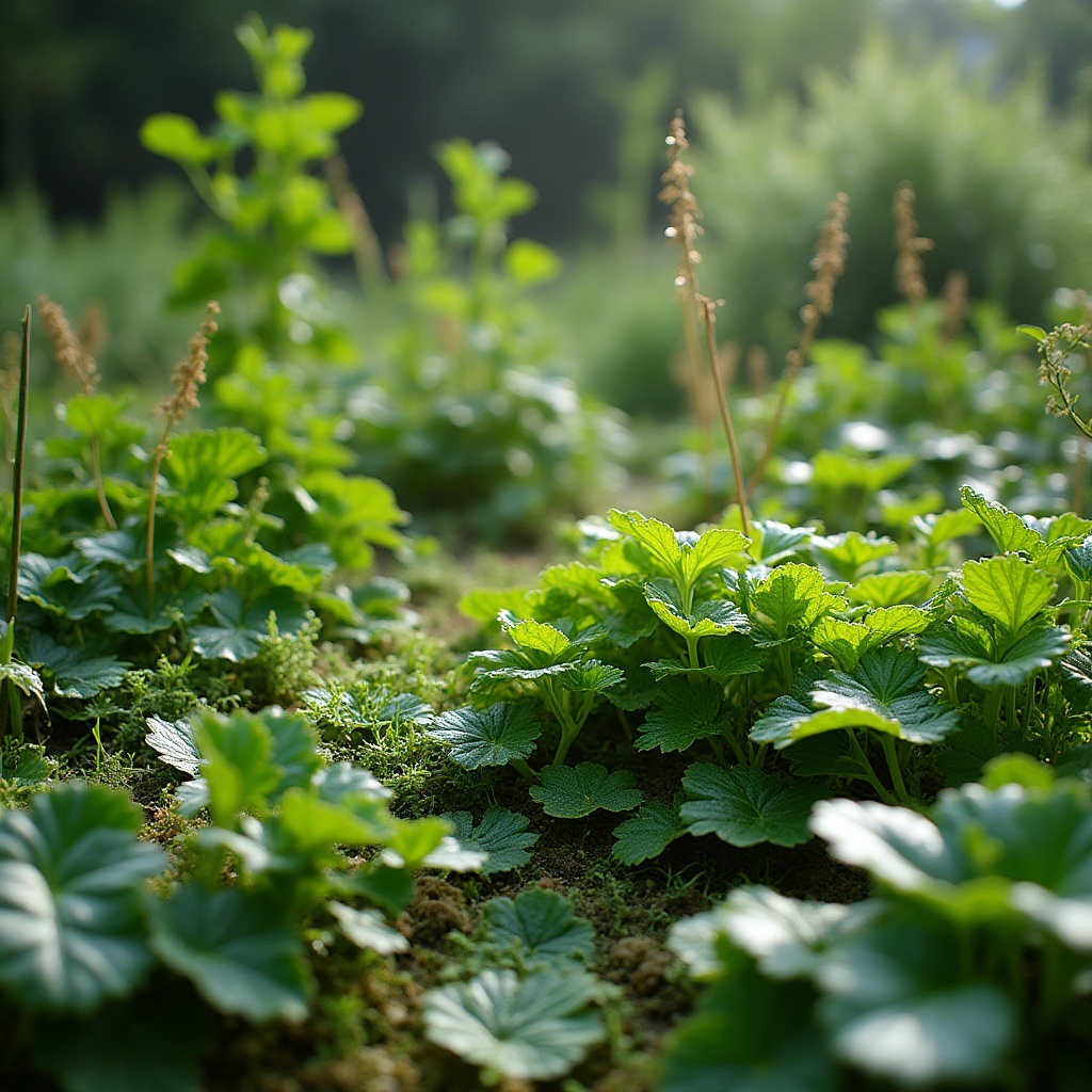 Sustainable garden with native Malaysian plants and rainwater harvesting